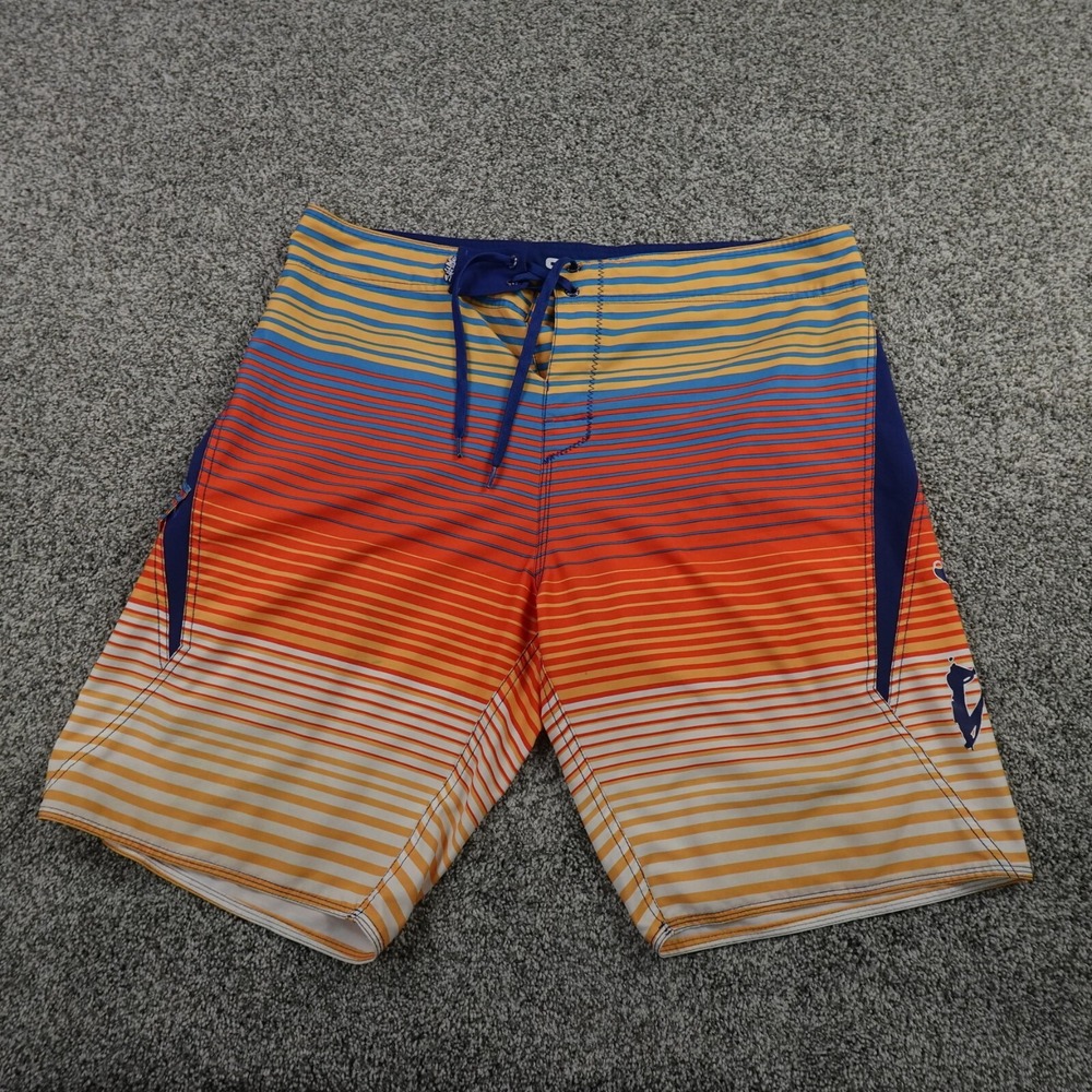 Salt Life Shorts Mens‎ 38 Orange SLXQD Fishing Hybrid Board Swim Trunks Stretch